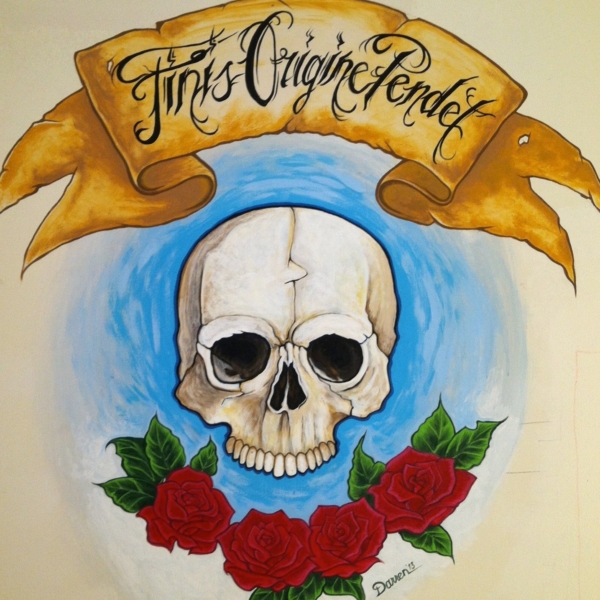“The End Depends On The Beginning” wall mural 3x4 ft acrylic