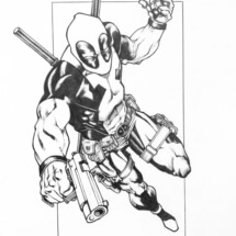 “Deadpool”, 9”x12” pencil