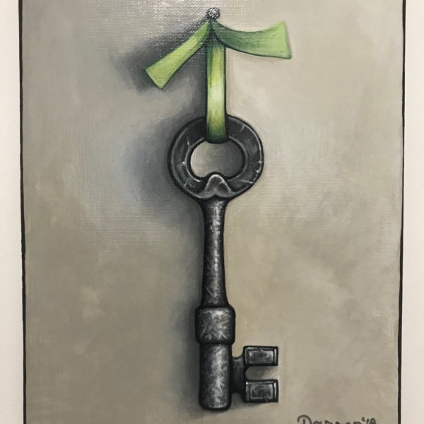 “Antique Key”, 8”x10” acrylic